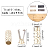 32 Sets 4 Colors Zinc Alloy Cord Ends FIND-PH0003-83-4