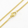 Unisex 304 Stainless Steel Box Chain Necklaces STAS-O037-71G-1