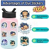 50Pcs Animals Theme PVC Plastic Self-Adhesive Stickers PW-WG33B98-01-2