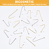 DICOSMETIC 160Pcs 4 Style 316 Surgical Stainless Steel Earring Hooks STAS-DC0011-39-4