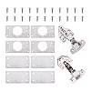 Spritewelry 304 Stainless Steel 8Pcs Hinge Pieces & 2Pcs Hydraulic Hinge FIND-SW0001-03-8