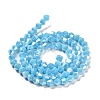 Opaque Solid Color Electroplate Glass Beads Strands EGLA-A039-P4mm-B12-2