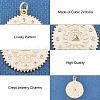 AHADERMAKER 8Pcs 4 Style  Brass Micro Pave Clear Cubic Zirconia Pendants ZIRC-GA0001-06-4