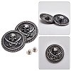 Gorgecraft 8 Sets 2 Style Alloy Coin Screwback Rivets FIND-GF0004-31-6