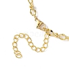 Brass Oval Link Lariat Necklaces for Women NJEW-JN05637-5