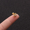 316L Surgical Stainless Steel Micro Pave Clear Cubic Zirconia Star Cartilage Earrings WG9CD6D-12-1