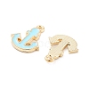 Light Gold Plated Alloy Enamel Charms ENAM-M219-07KCG-01-2