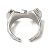 Brass Open Cuff Ring RJEW-C037-04P-3