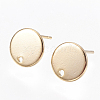 Brass Stud Earring Findings KK-T029-118G-1