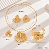 Extravagant Hollow Flower Brass Jewelry Sets for Women Party Wedding OW4579-1