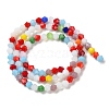 Opaque Solid Color Imitation Jade Glass Beads Strands EGLA-A039-P4mm-D16-2