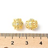 Brass Micro Pave Cubic Zirconia European Beads KK-U067-08G-06-2