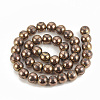 Electroplate Non-magnetic Synthetic Hematite Beads Strands G-T065-10mm-03D-2