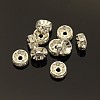 Brass Rhinestone Spacer Beads X-RSB038-B01-1