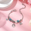 Alloy Snake Chain Charms Bracelets BJEW-JB11448-01-1