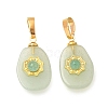 Natural Green Aventurine Pendants G-T151-03J-1