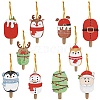 Christmas Theme DIY Diamond Painting Keychain Kit DRAW-PW0007-05A-1