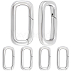 6Pcs Stainless Steel Spring Gate Rings STAS-BBC0008-34B-7