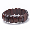 Natural Tiger Eye Beaded Stretch Bracelets BJEW-S137-08-1