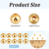500Pcs Brass Smooth Round Beads KK-PA0001-19G-2