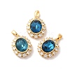 Brass Micro Pave Cubic Zirconia Pendants KK-M243-01G-1