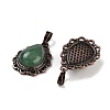 Natural Green Aventurine Teardrop Pendants G-K363-01R-02-2