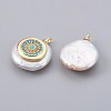 Natural Cultured Freshwater Pearl Pendants PEAR-F008-11G-2