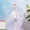 Girl Resin Wind Chime with Feather PW-WG6A0D2-02-1