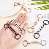 SUPERFINDINGS 6Pcs 3 Colors Zinc Alloy Bag Extender Cable Chains FIND-FH0003-59-3