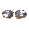 Alloy Enamel Pendants FIND-C037-14G-02-2