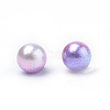 Rainbow Acrylic Imitation Pearl Beads OACR-R065-5mm-A13-2