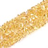 Electroplate Transparent Glass Beads Strands GLAA-N021-4mm-23-1