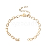 Brass Rectangle Link Chains Bracelet Making AJEW-JB01302-01-1