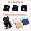 18Pcs 6 Colors Square Paper Magnetic Flip Jewelry Storage Gift Case CON-PH0003-02-2