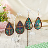 2 Pairs 2 Styles Acrylic Dangle Earrings EJEW-TA0001-52-7