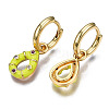 Brass Micro Pave Cubic Zirconia Huggie Hoop Earrings EJEW-T014-39G-NF-4