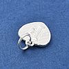 925 Sterling Silver Heart with Capital Letter Charms STER-S009-13F-S-2