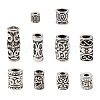 Kissitty Tube Hollow Tibetan Style Alloy Beads TIBEB-KS0001-04AS-14