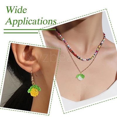 7Pcs 7 Colors Handmade Copper Wired Glass Beaded Fruits Pendants PALLOY-CJ00100-1