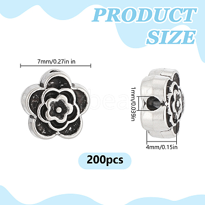 200Pcs Tibetan Style Alloy Beads TIBEB-HY0001-22-1