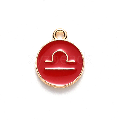Alloy Enamel Pendants X-ENAM-S124-01B-07K-1