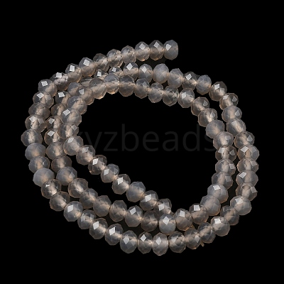 Natural Grey Agate Bead Strands G-D344-A19-03-1