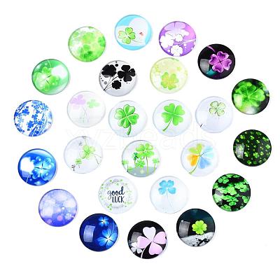 Glass Cabochons GGLA-WHC0001-05-1