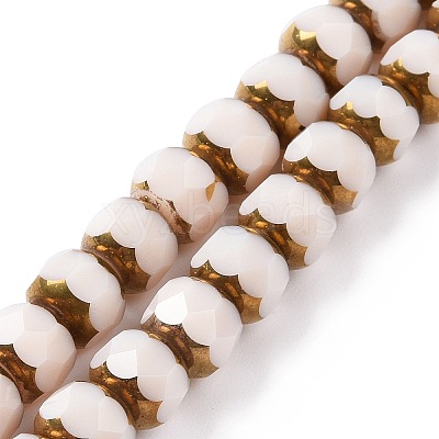 Electroplate Opaque Glass Beads Strands GLAA-P003-A04-1