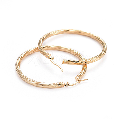 304 Stainless Steel Hoop Earrings EJEW-L232-015G-1