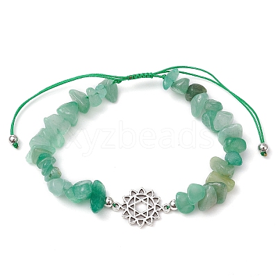 7Pcs Chakra Theme Natural & Synthetic Mixed Gemstone Chips Braided Beads Bracelets BJEW-JB11326-1