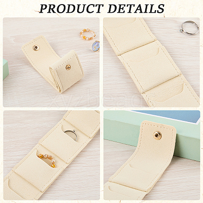1Pc PU Leather Jewelry Rolls ABAG-CL0001-43D-1
