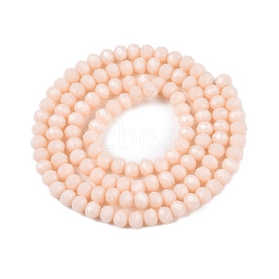 Opaque Solid Color Imitation Jade Glass Beads Strands X-EGLA-A044-P4mm-D05-1