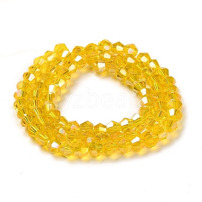 Transparent Electroplate Glass Beads Strands EGLA-A039-T2mm-B22-1