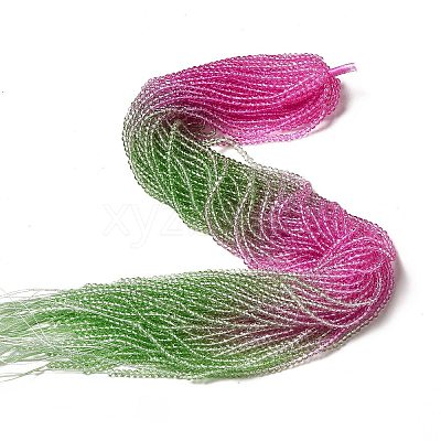 Transparent Gradient Color Glass Beads Strands X1-GLAA-H021-01B-01-1
